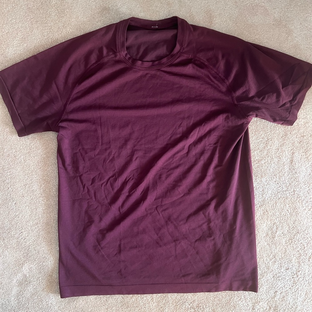 Men's Burgundy Exercise T-Shirt